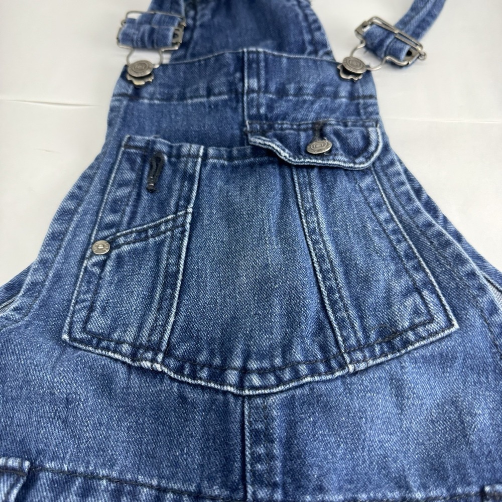 Women's l.e.i. Short Bib Denim Overalls sz Small *Cuffed* Shortalls - Picture 3 of 9